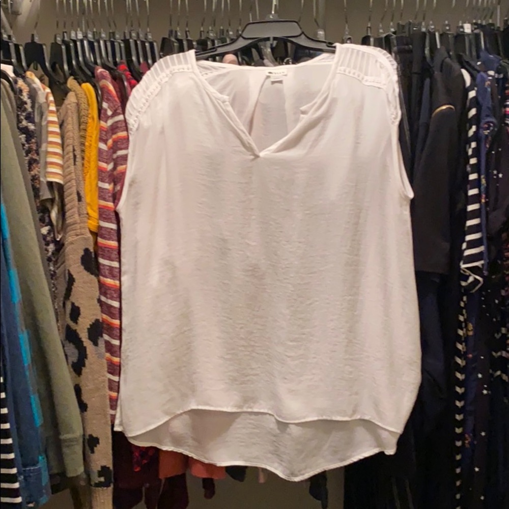 Sheer white blouse